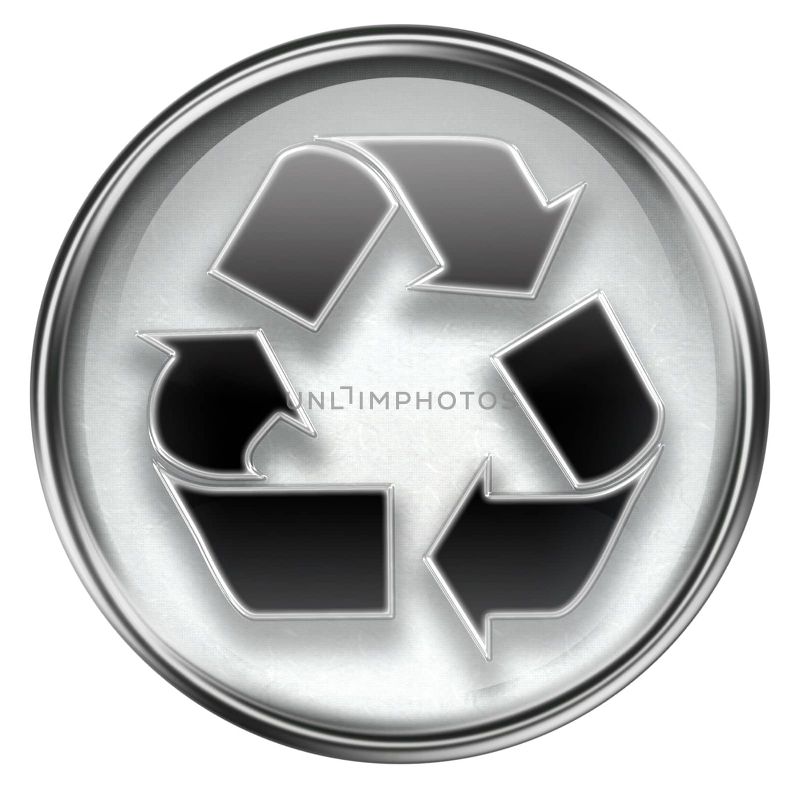 ecology symbol icon grey, isolated on white background. by zeffss