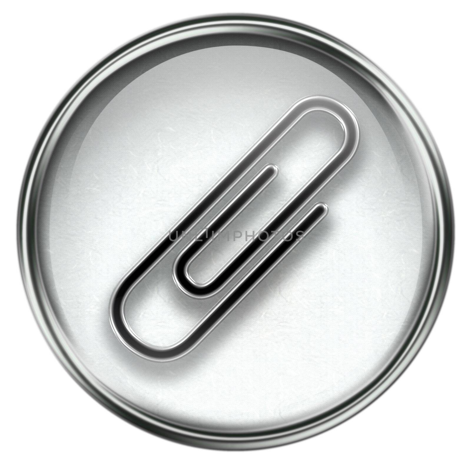 Paper clip icon grey by zeffss