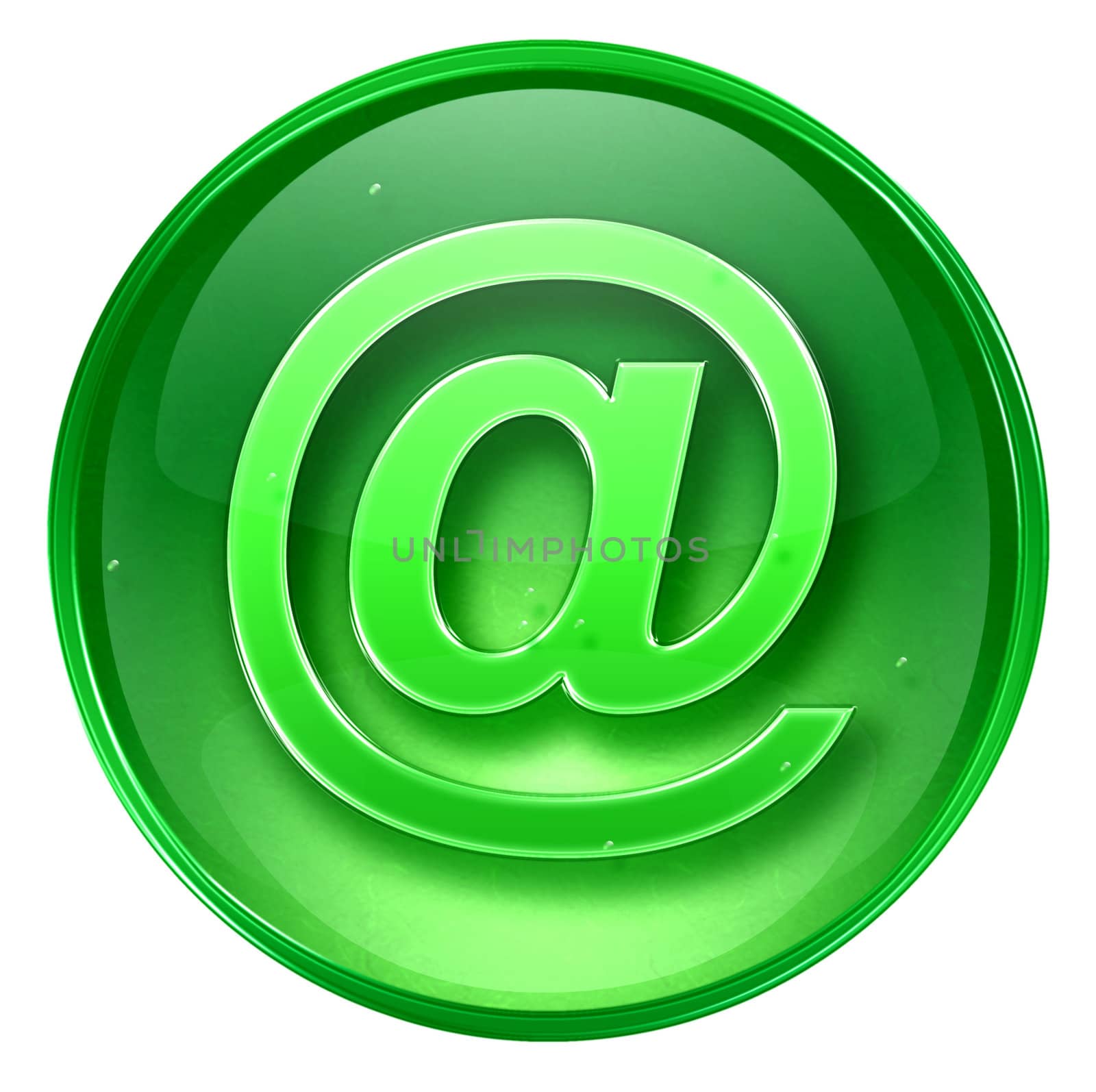 mail icon green, isolated on white background. 