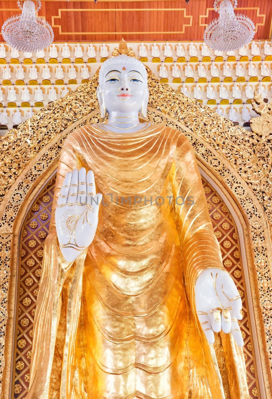statue in buddhist temple by clearviewstock
