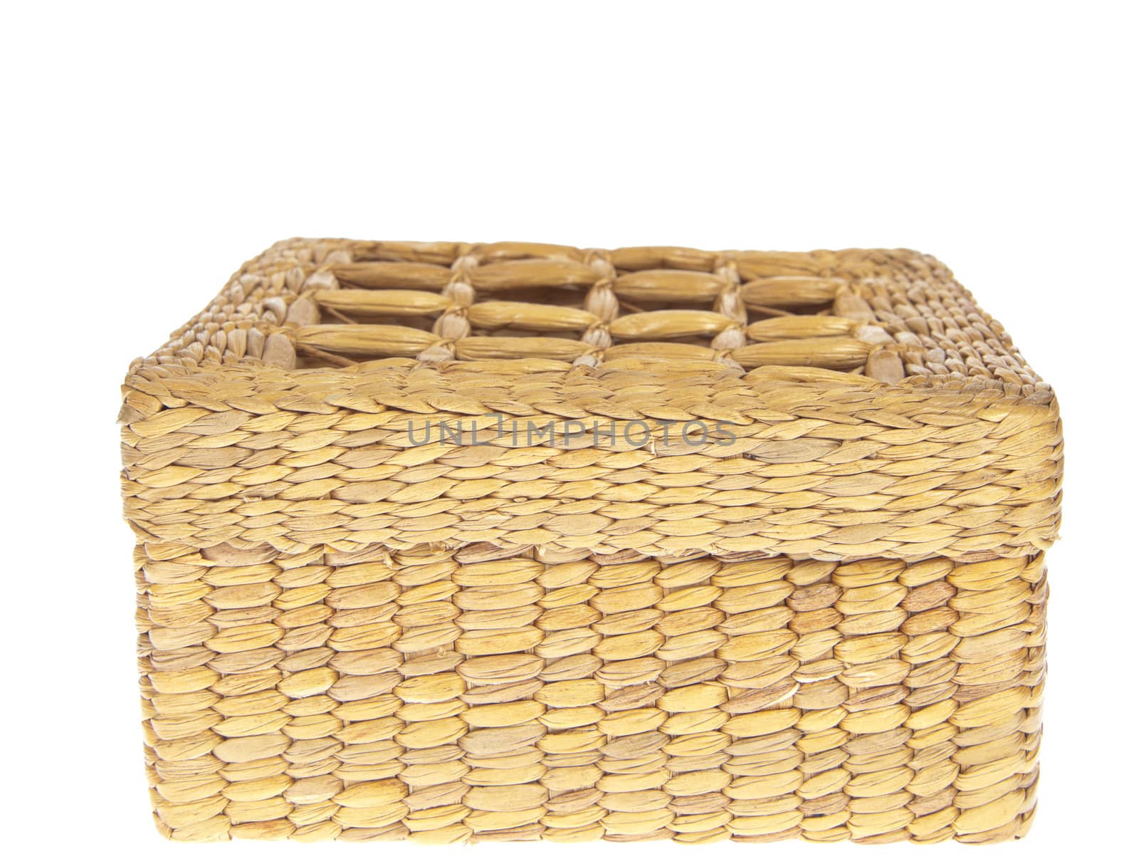 wicker basket isolated on white background  by FrameAngel