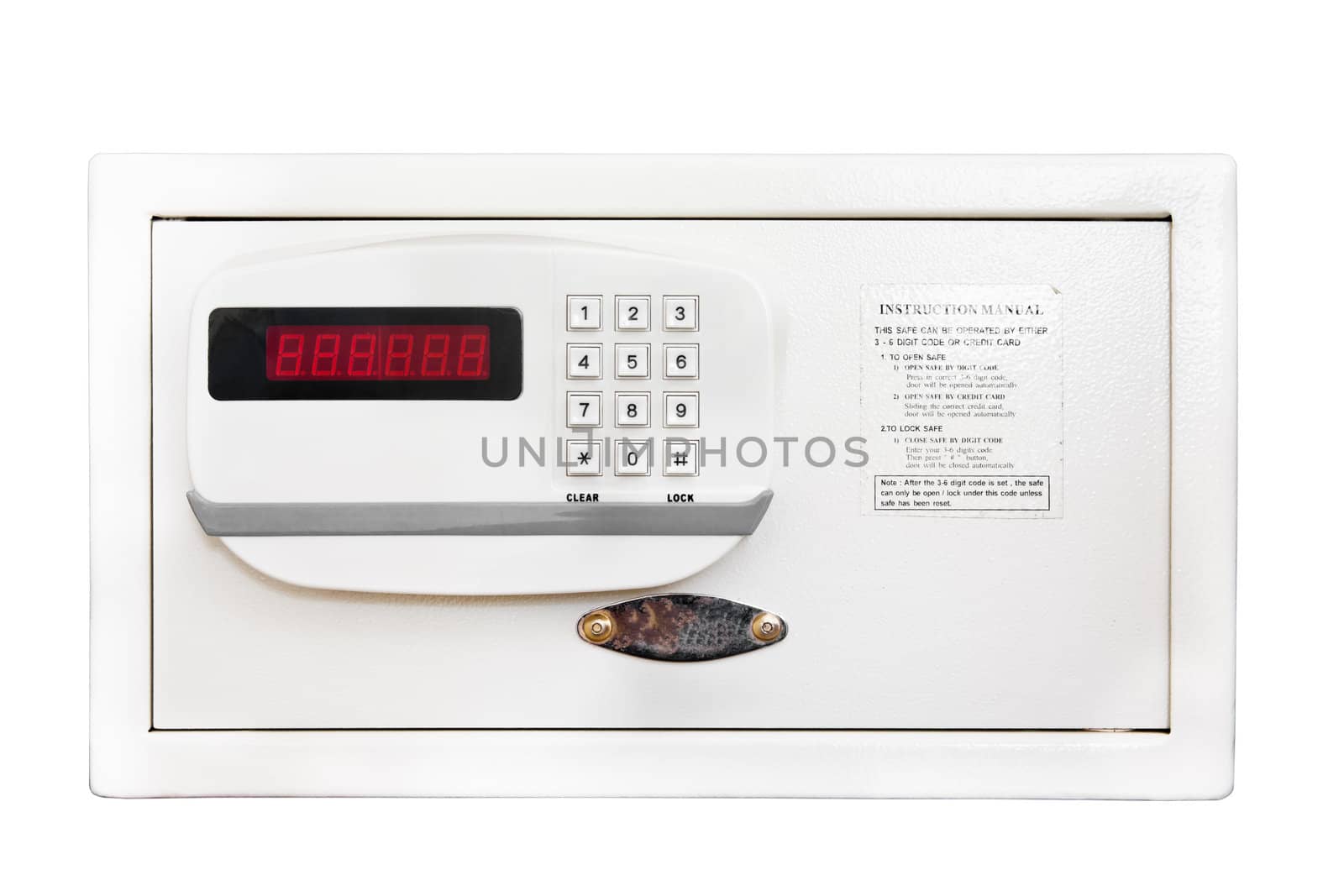 Bank safe on white background by FrameAngel