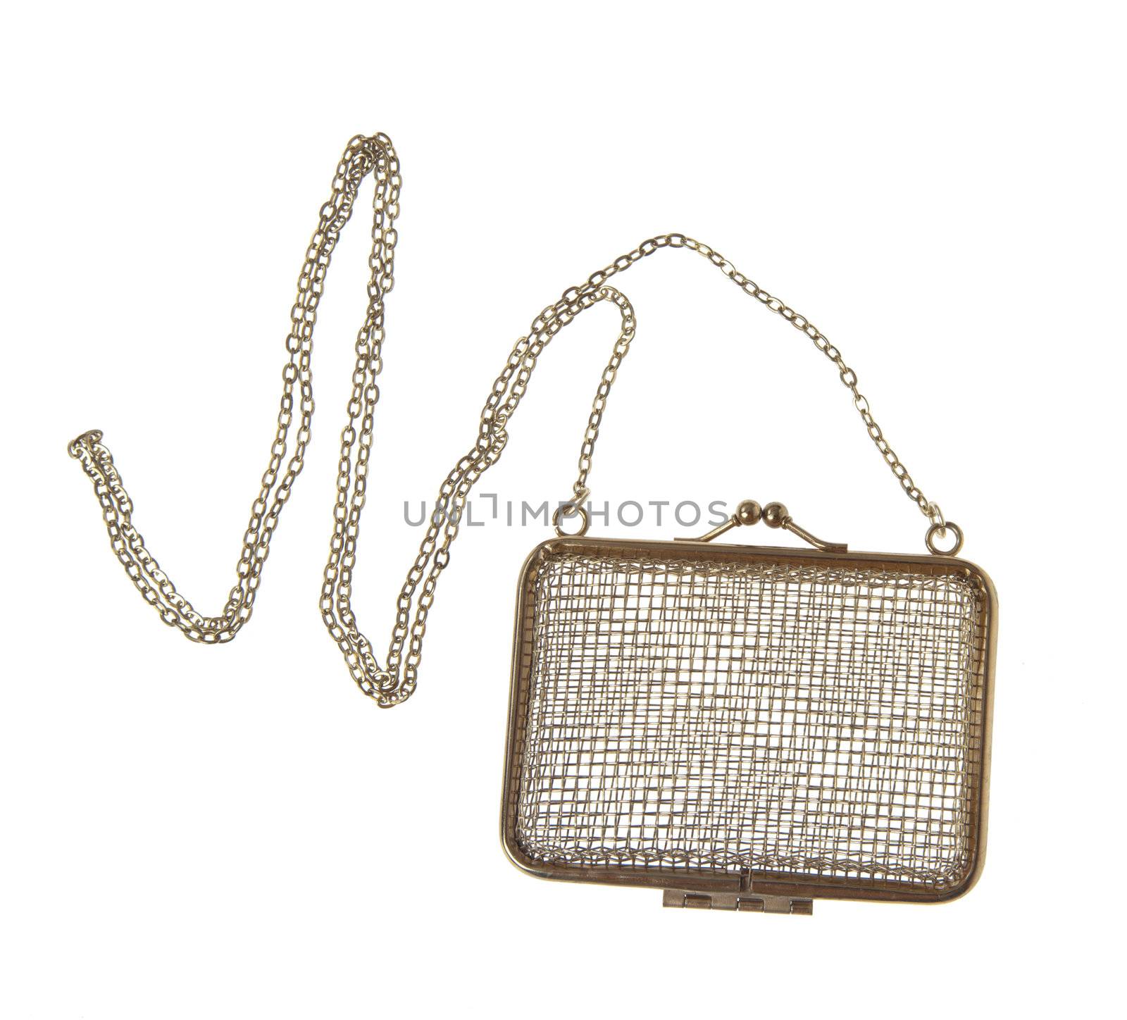 Golden clutch bag