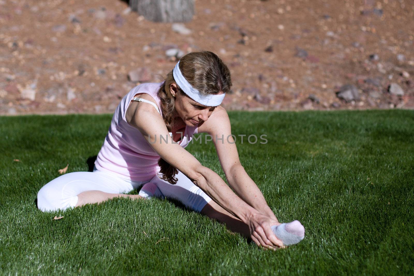 mature woman exercising by GunterNezhoda