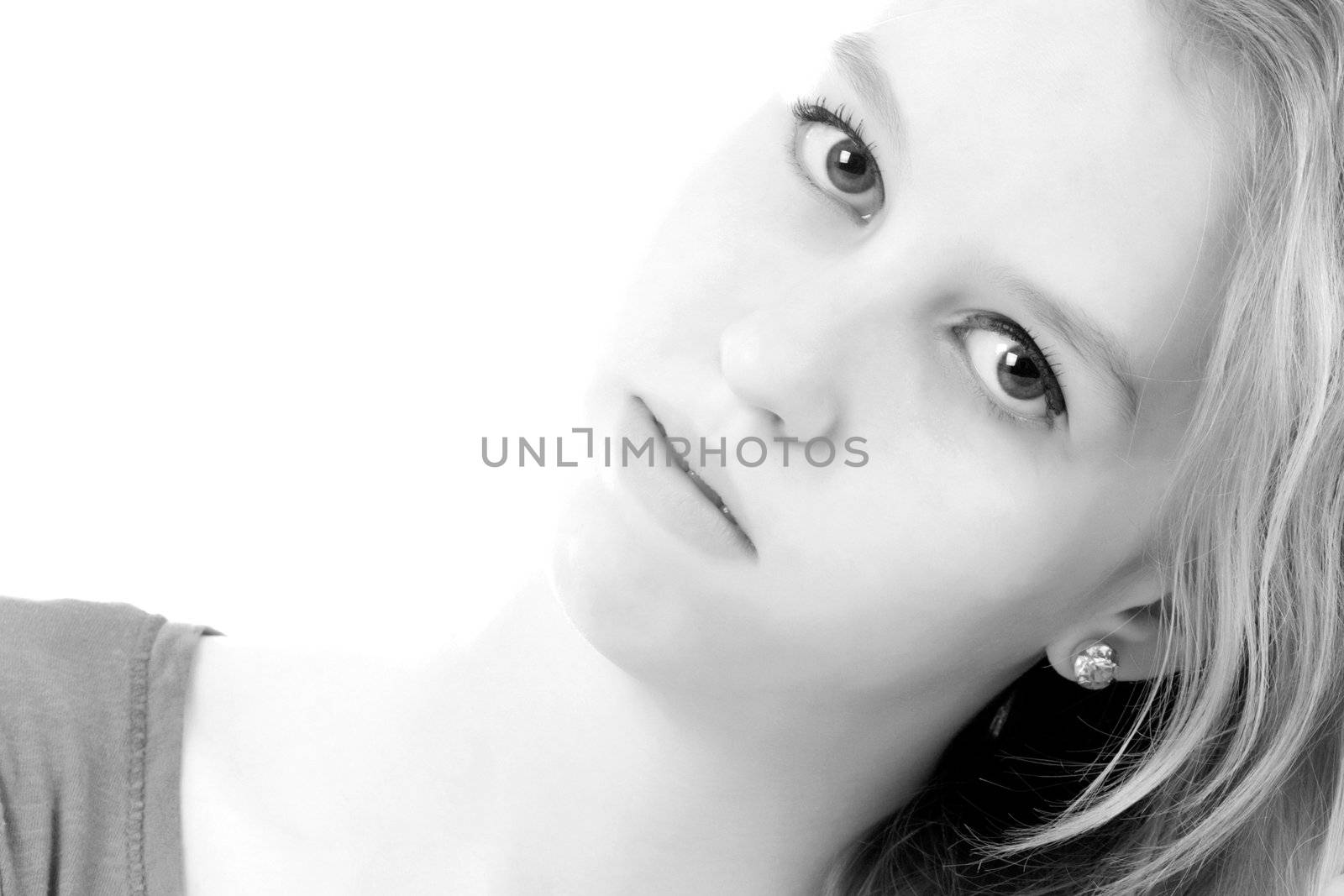happy portrait in black and white by DNFStyle