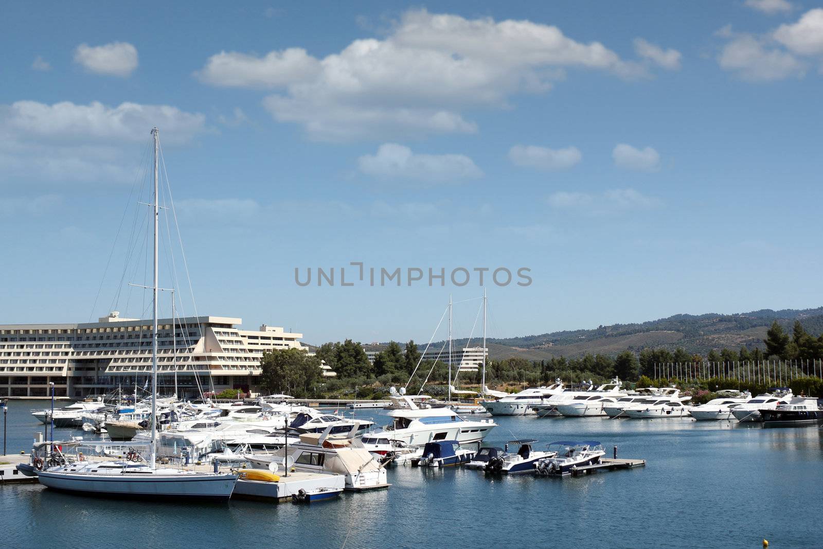 port with yachts and boats