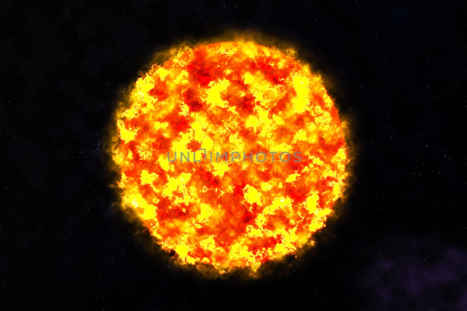 planet sun in galaxy space