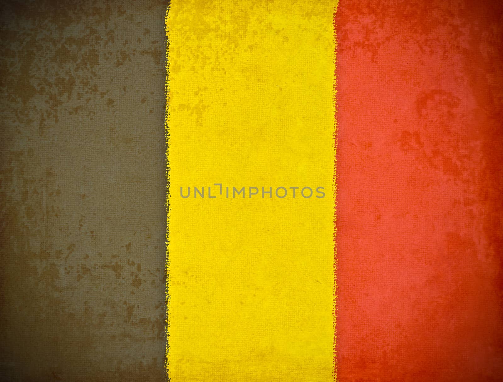 old grunge paper with Belgium flag background