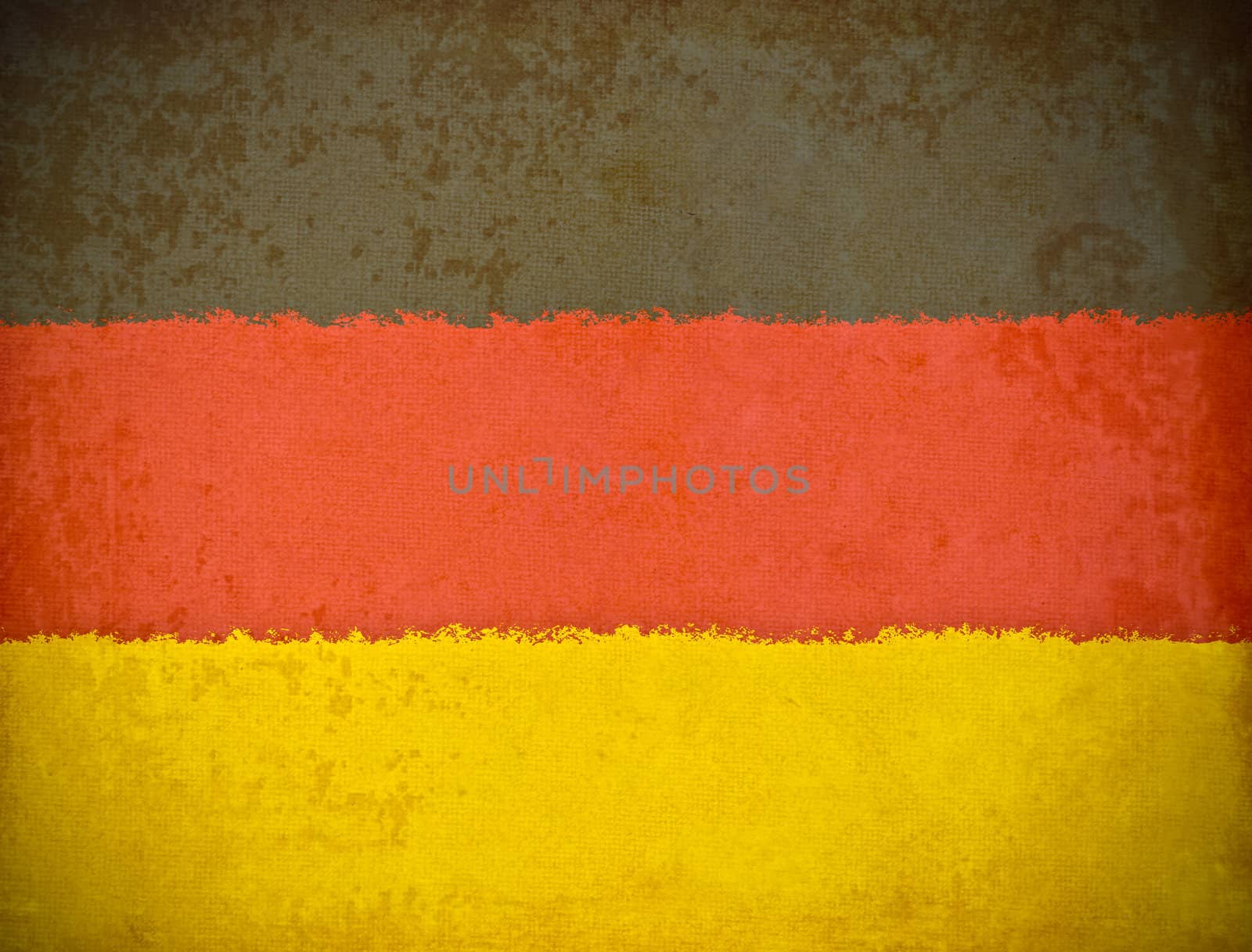 old grunge paper with Gremany flag background