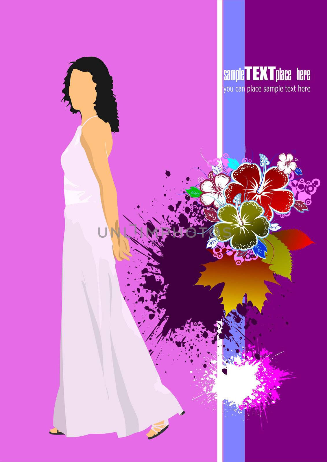 Cover for wedding album. Wedding inwitation. Vector illustration