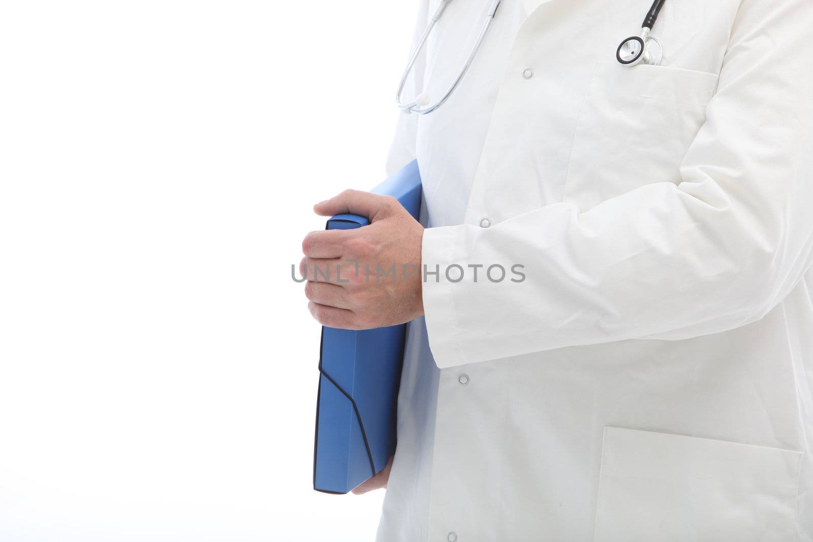 Doctor carrying small portfolio of research papers by Farina6000