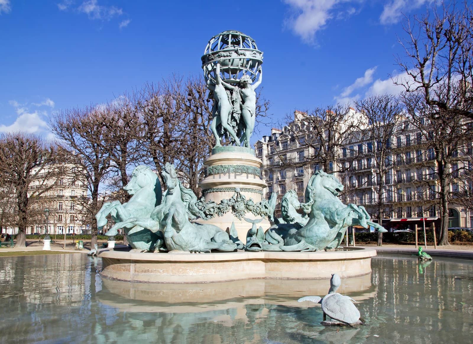 fountain of explorers  garden of Luxembourg Paris France by neko92vl