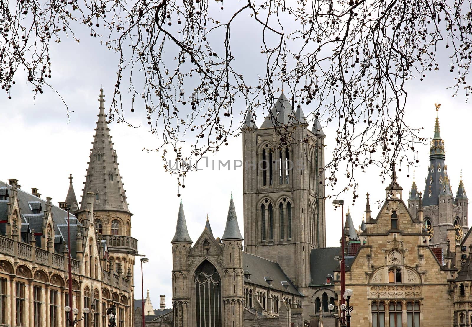 Gent historic at spring.  Flanders, Belgium