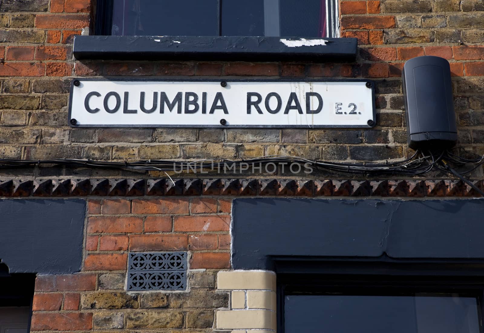 Columbia Road Street Sign in London.