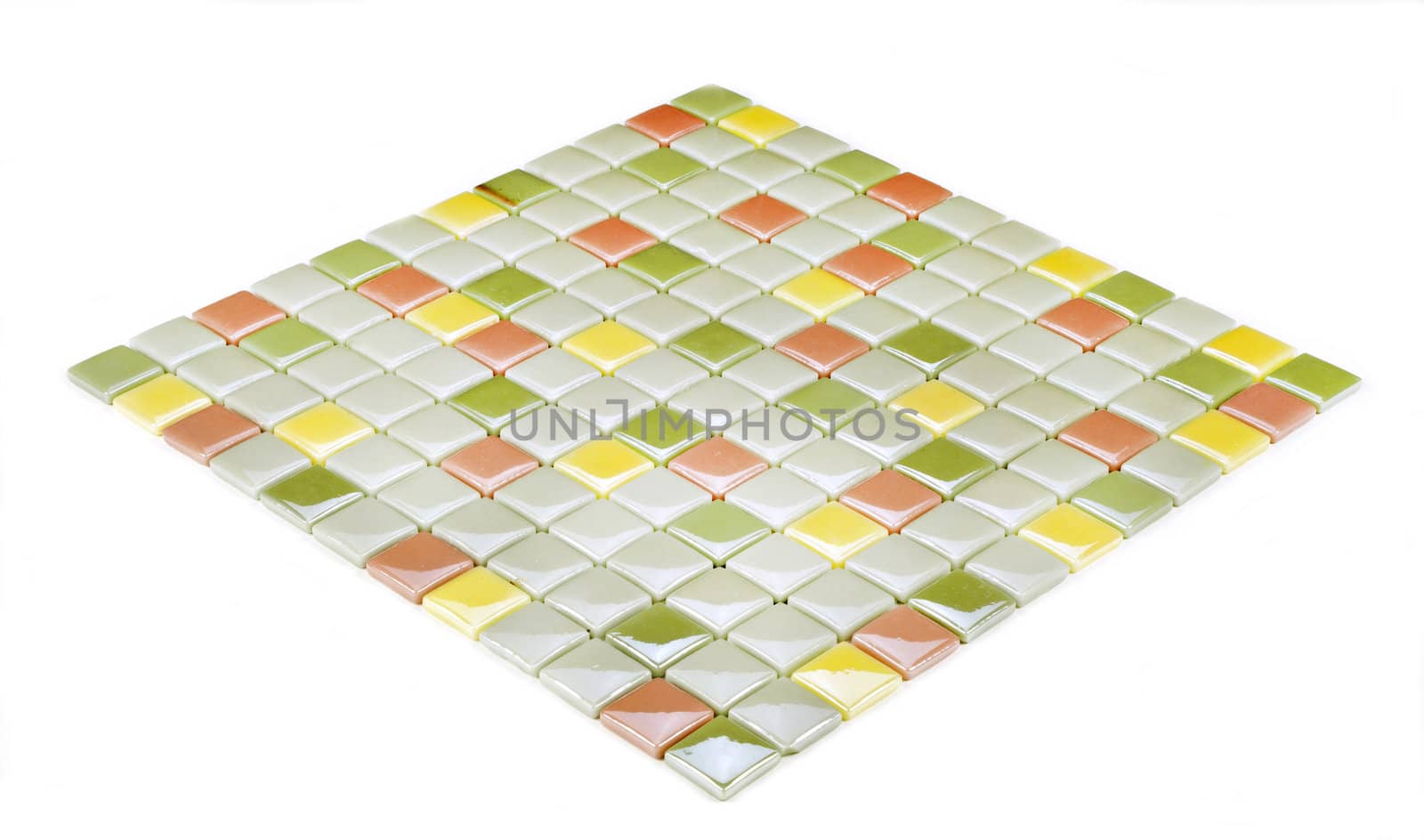 colourful mosaic texture isolated on white