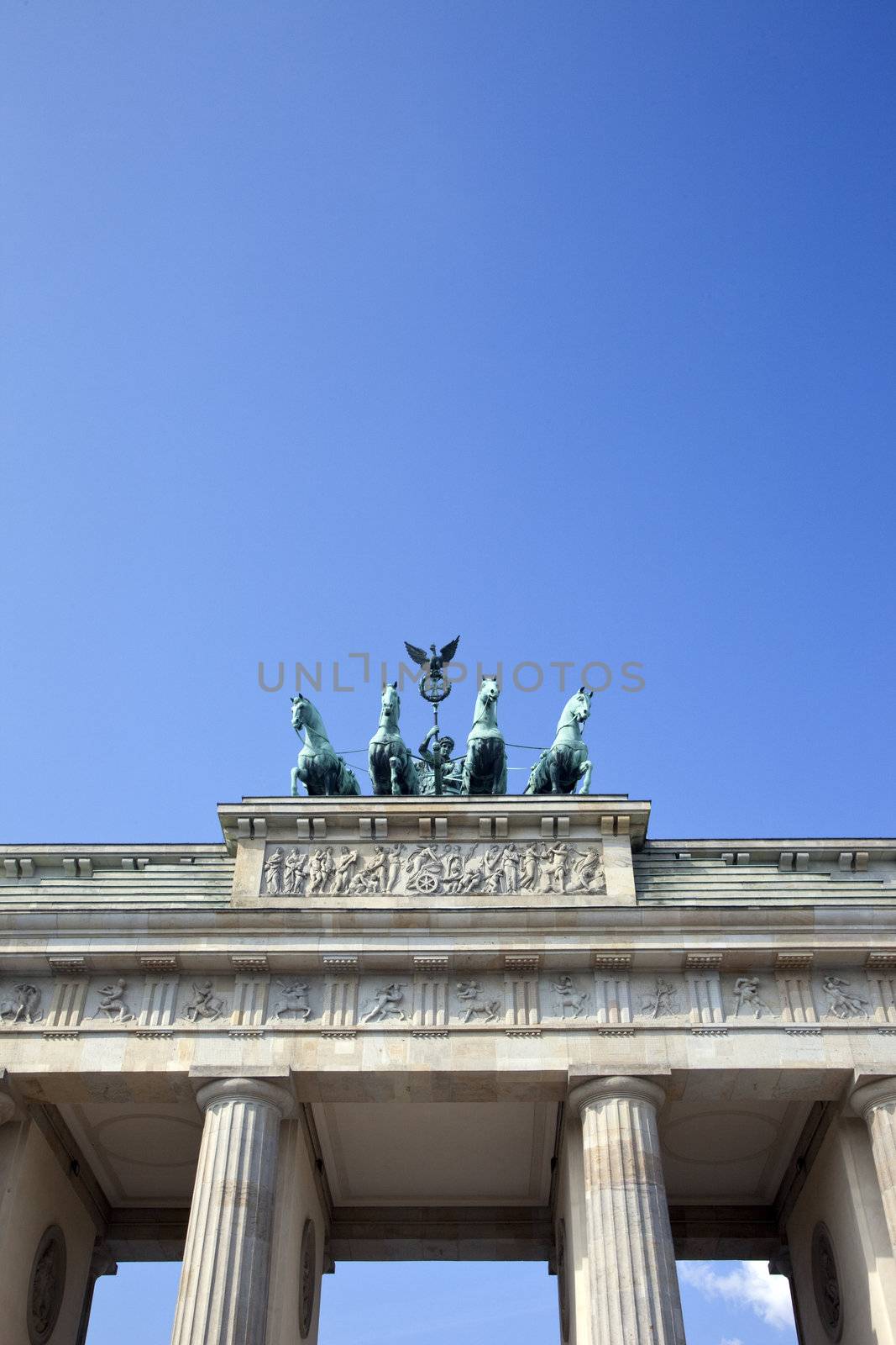 The Brandenburg Gate in Berlin.