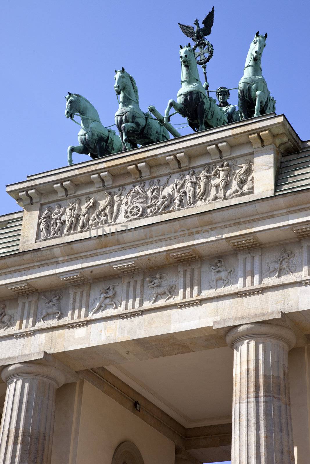 The Brandenburg Gate in Berlin.