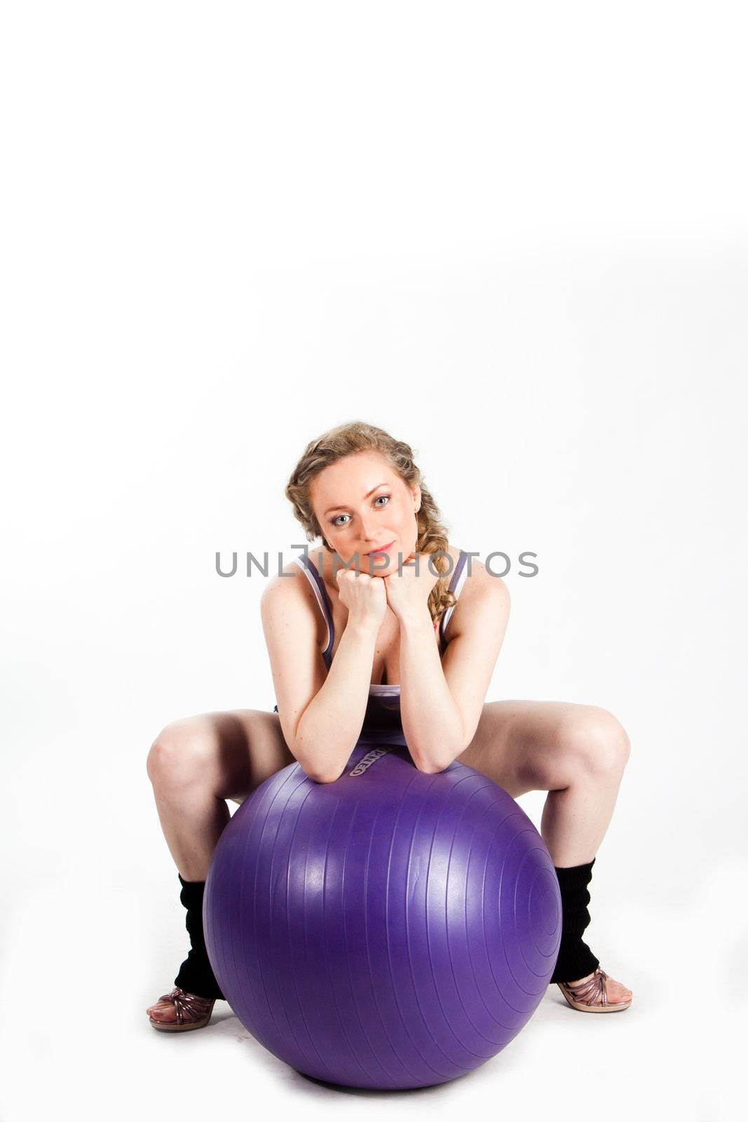 young and beautiful woman engaged in fitness