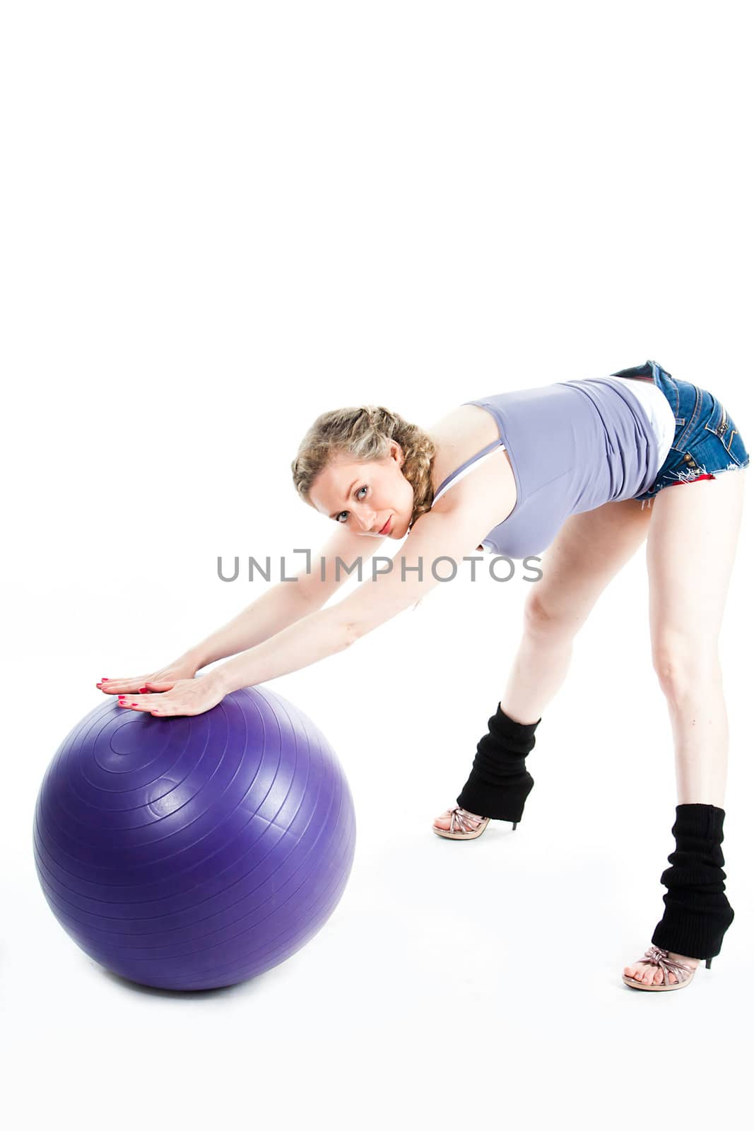 young and beautiful woman engaged in fitness