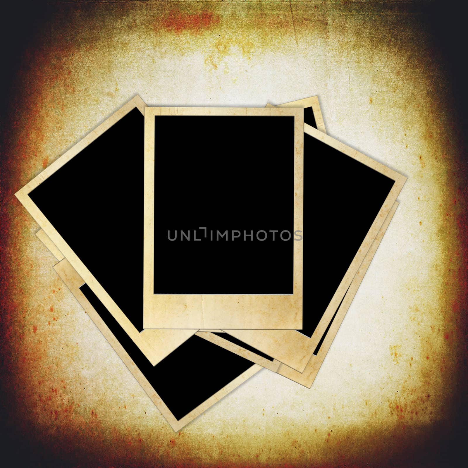 Photo frame on old paper grunge background by wyoosumran