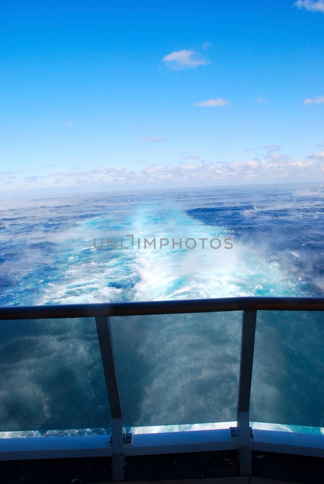 Pictures of the sea from a cruise ship