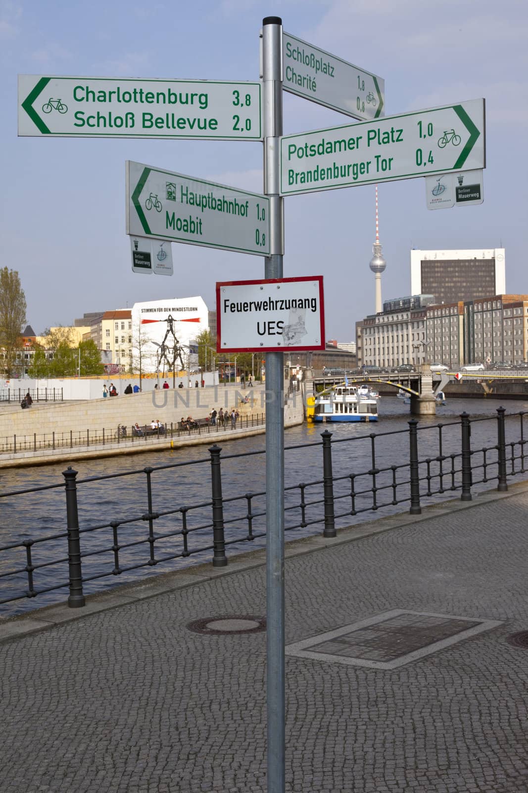 Berlin Points of Interest are Signposted.