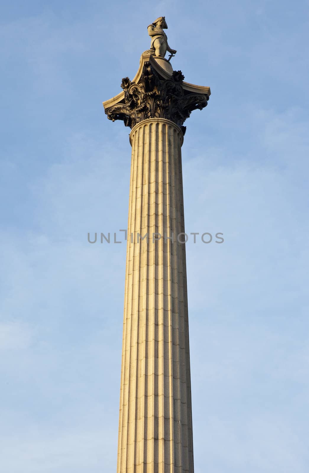 Nelson's Column in Trafalgar Square in London.