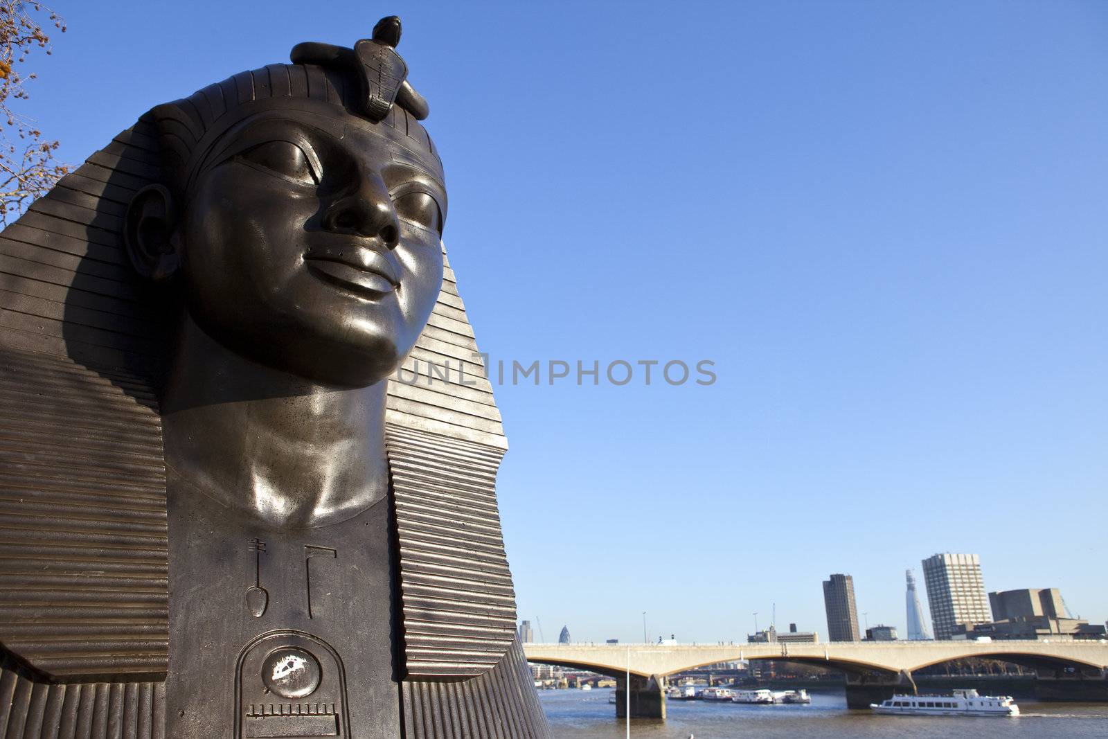 Sphinx along London Embankment by chrisdorney