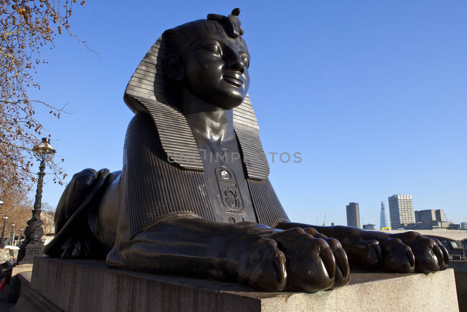 Sphinx on London Embankment by chrisdorney