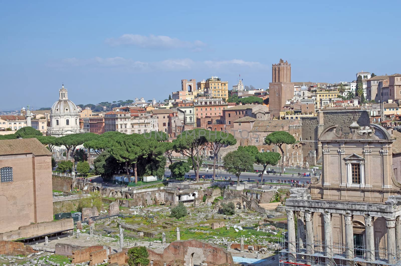 Ancient part of Rome (Roman Forum), Italy