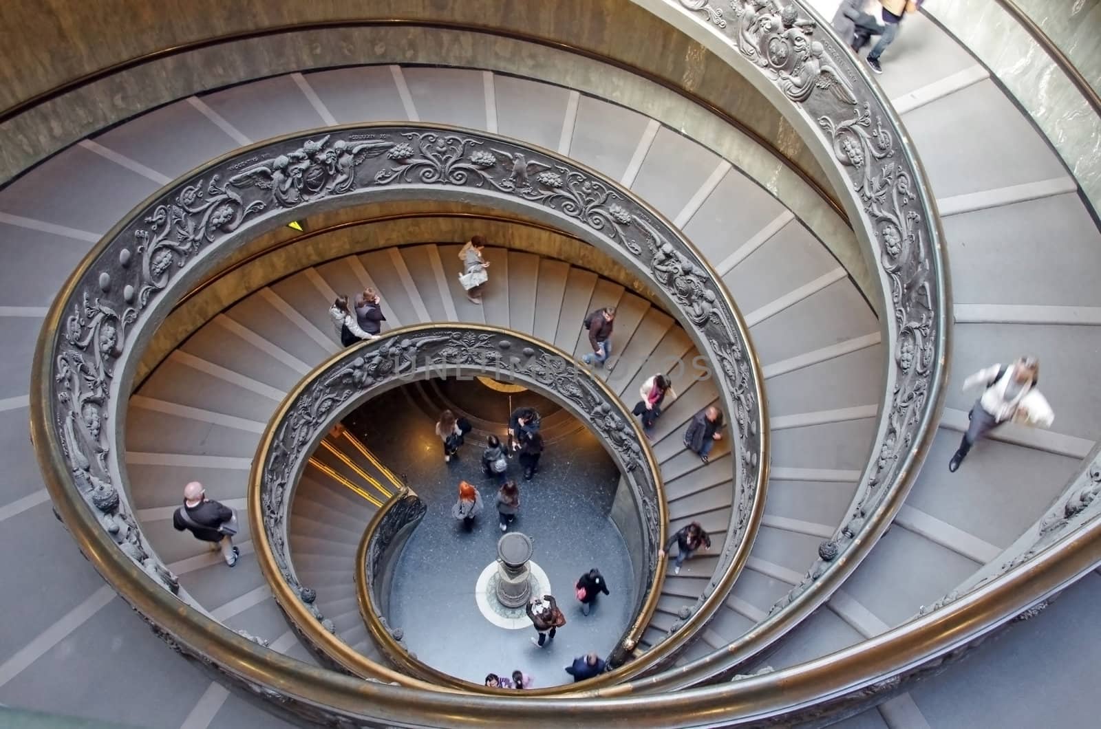 ROME, ITALY - MARCH 08: Interior view of Vatican Museum, spiral stairs (double helix) on March 08, 2011 in Rome, Italy