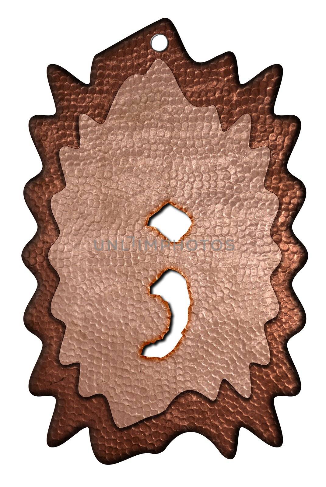 3d bronze semicolon by mg1408