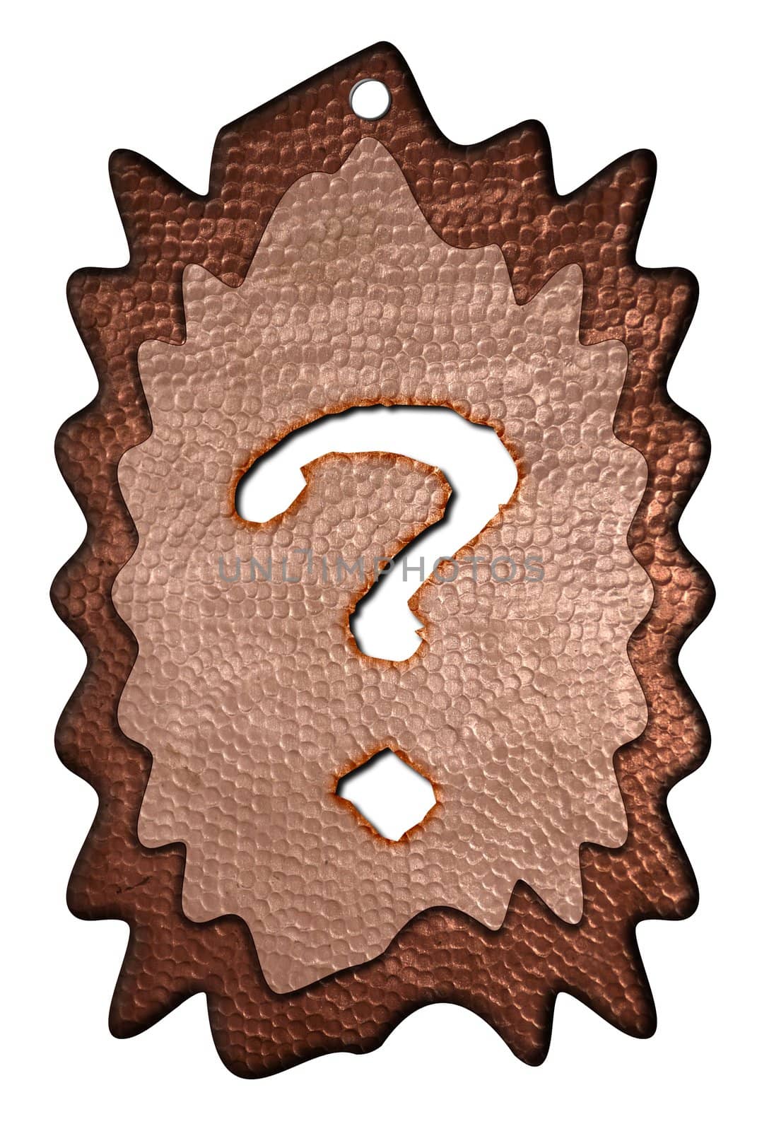 3d Bronze Question Mark