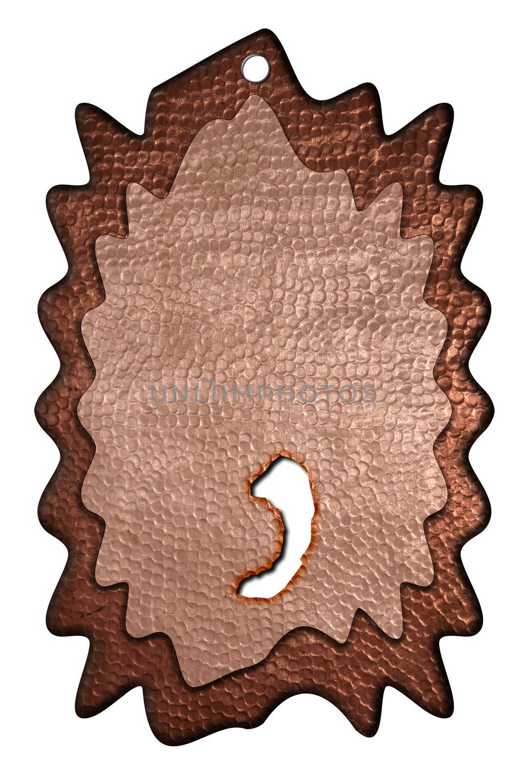 3d bronze comma