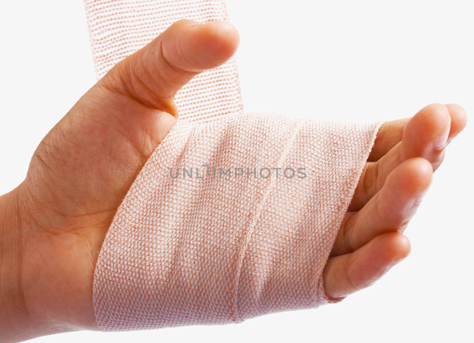 Hand Being Bandaged As Injury by stuartmiles