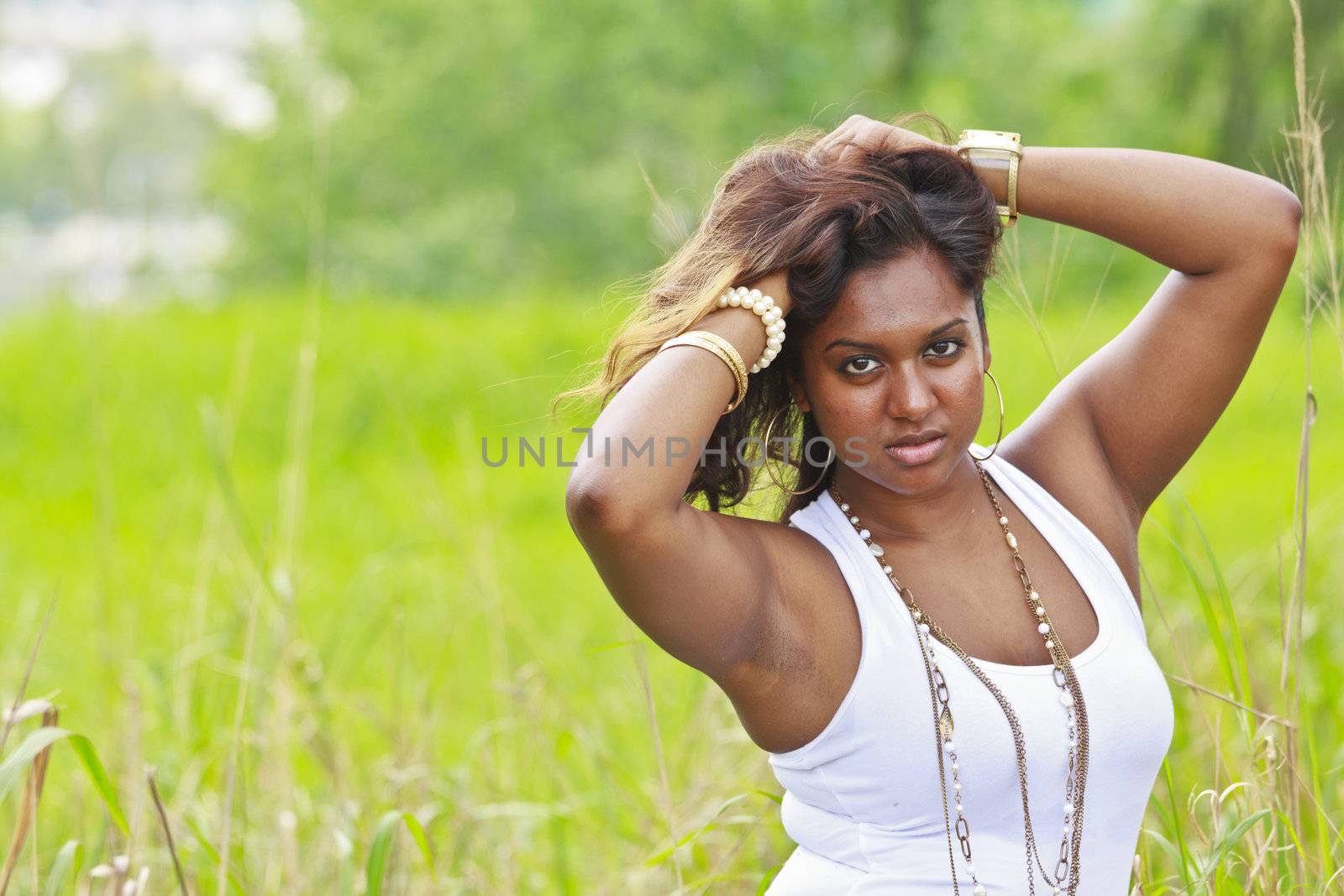 Black woman in nature