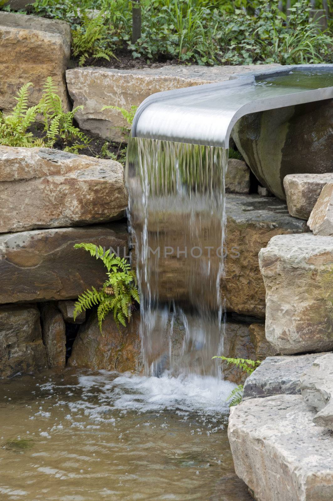 waterfall on the floriade the  World Horticultural Expo in Venlo the Netherlands 