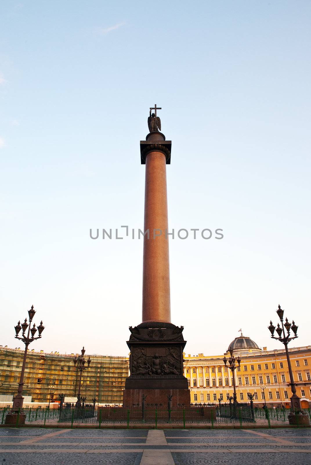 Alexander Column, Palace Square in St Petersburg by chrisdorney
