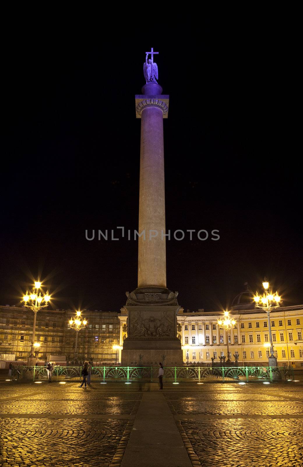 Alexander Column - Palace Square in St Petersburg, Russia.
