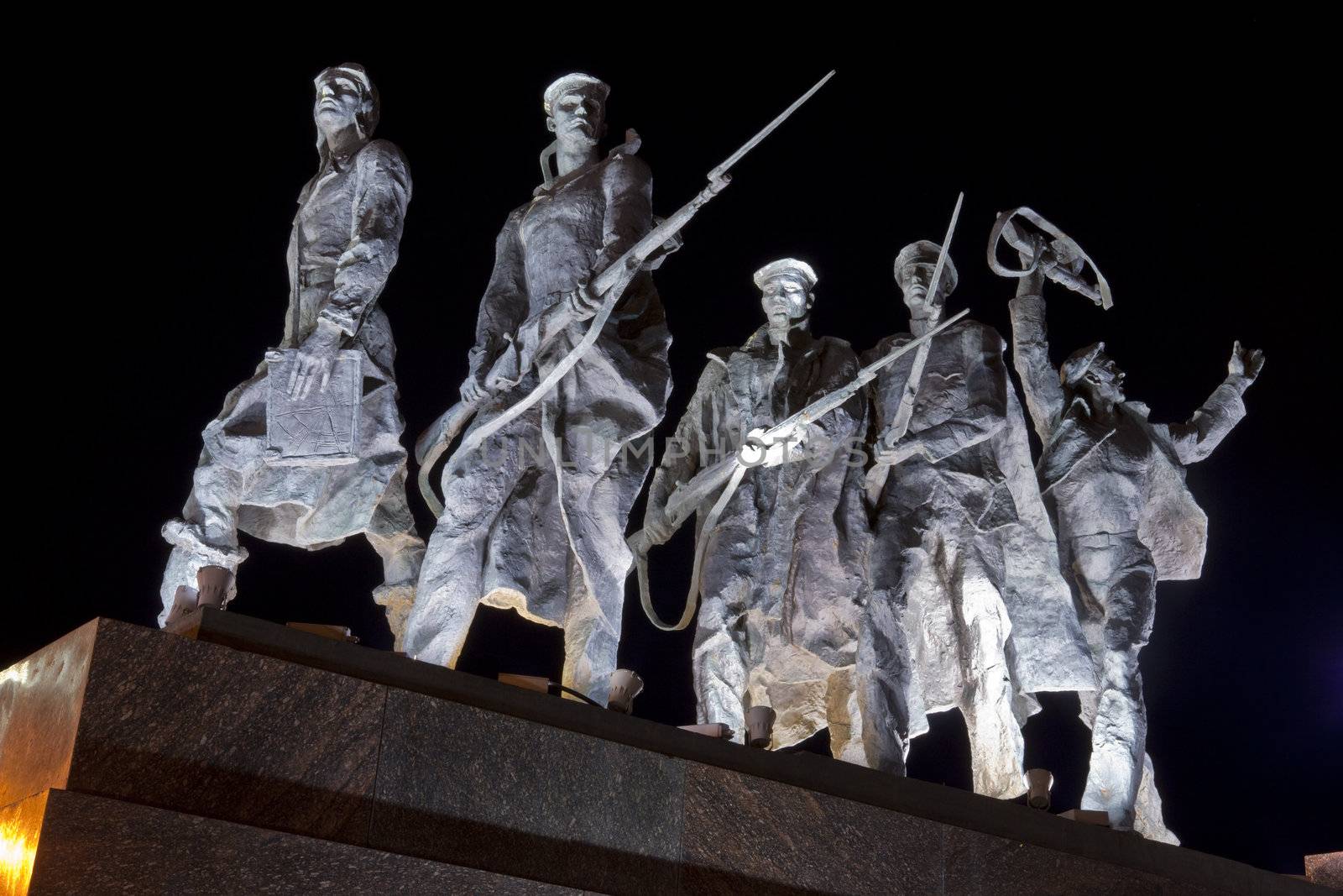 Monument to the Heroic Defenders of Leningrad in St Petersburg, Russia.