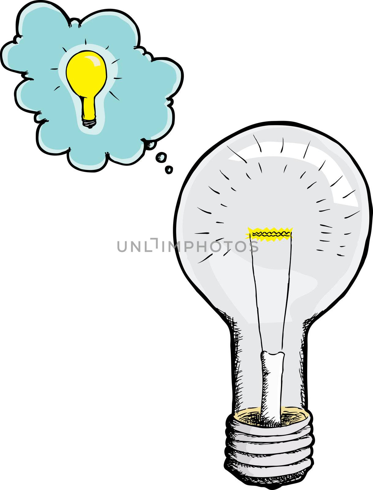 Light Bulb Gets An Idea by TheBlackRhino