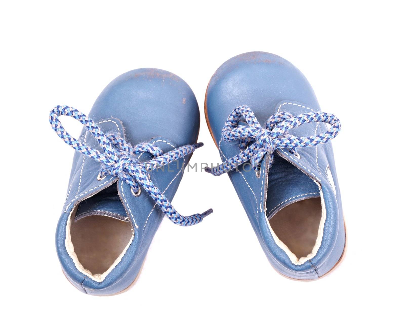 Old blue baby shoes by danr13