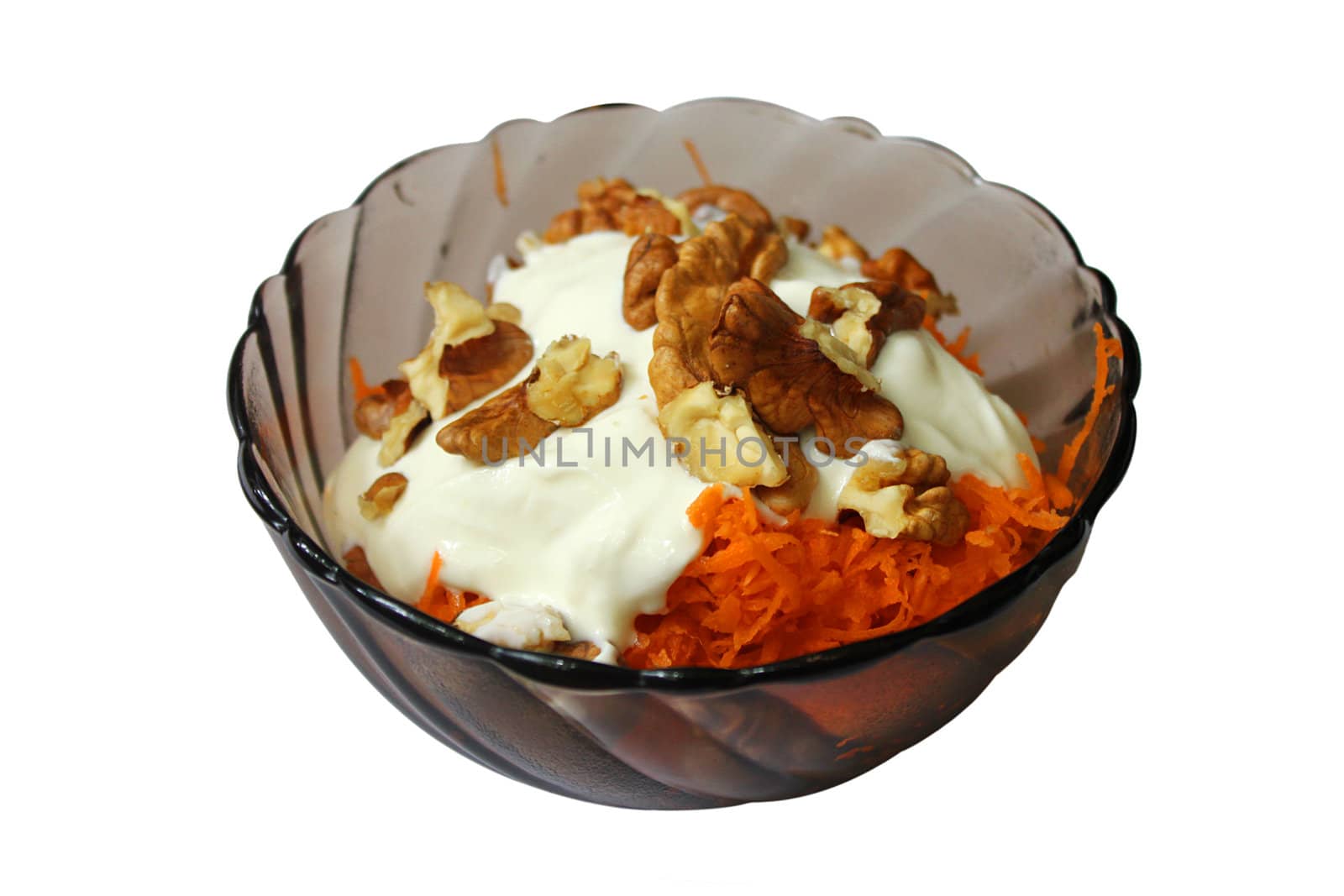 carrot with walnuts and sour cream