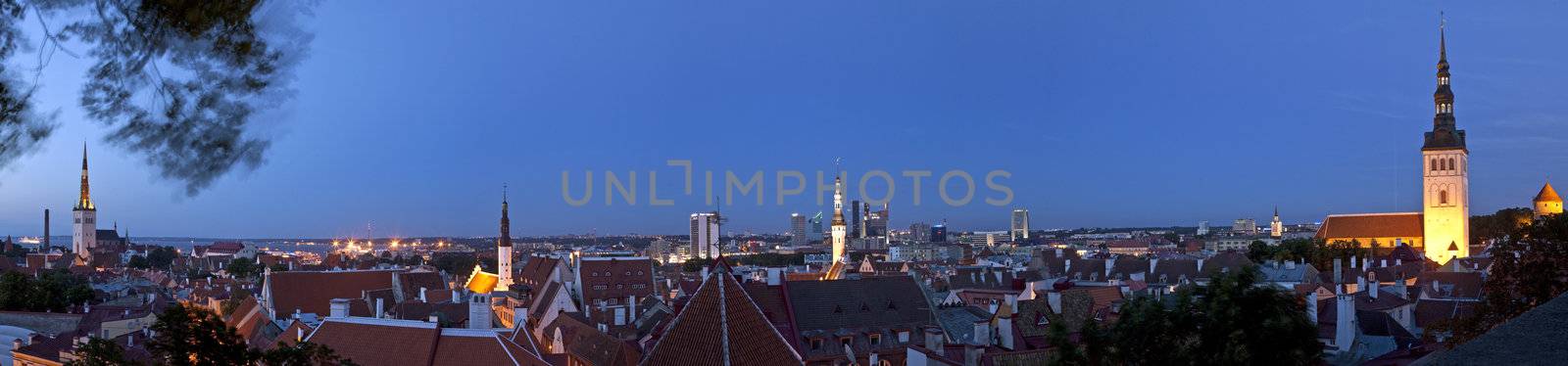Panoramic View of Tallinn Old Town, Estonia.