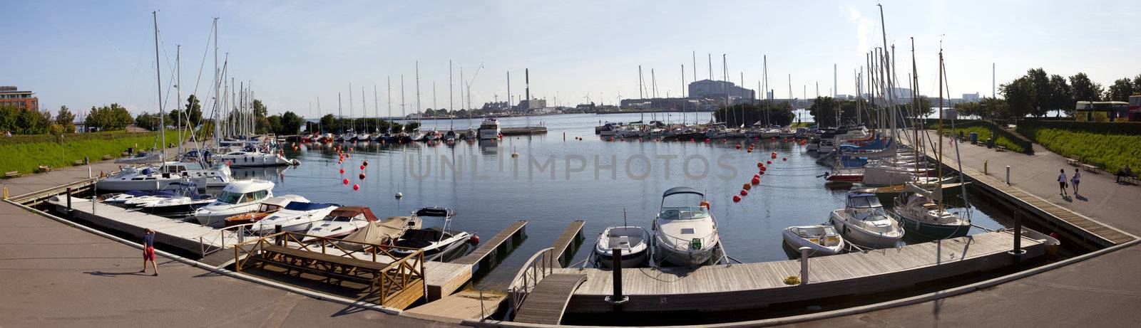 Copenhagen Marina and Harbour Panorama by chrisdorney