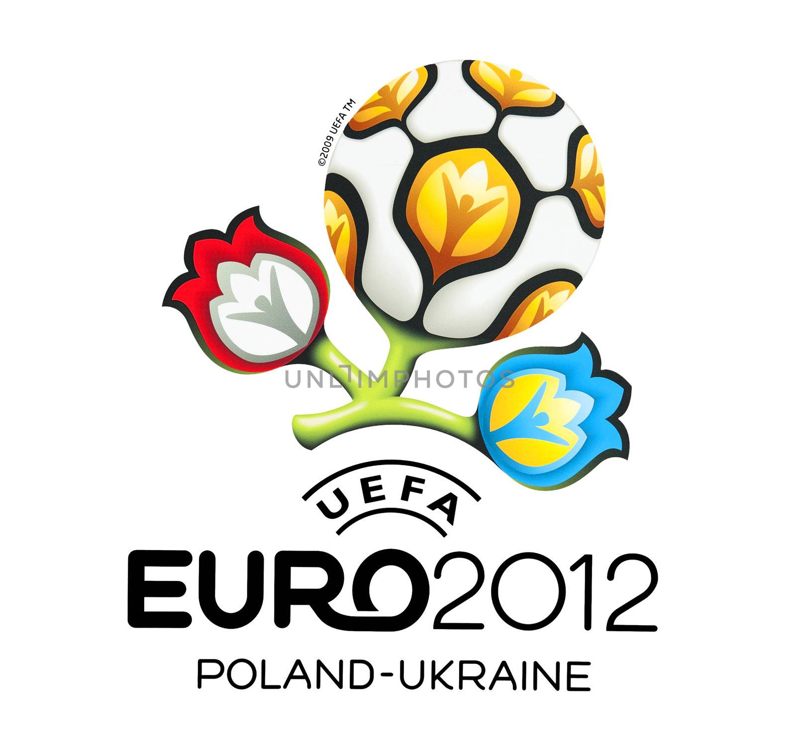 GDANSK, POLAND - MAY 1: Official logo for UEFA EURO 2012, Gdansk, Poland, May 1, 2012