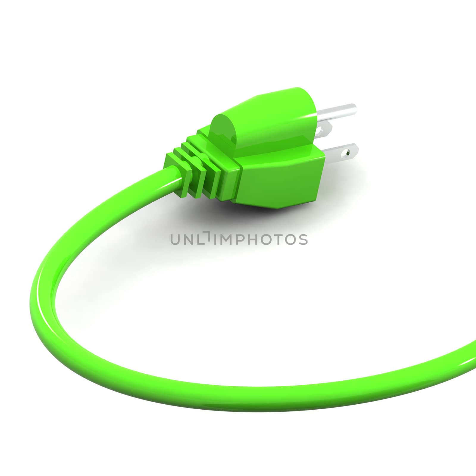 A Colourful 3d Rendered Green Power Concept Illustration
