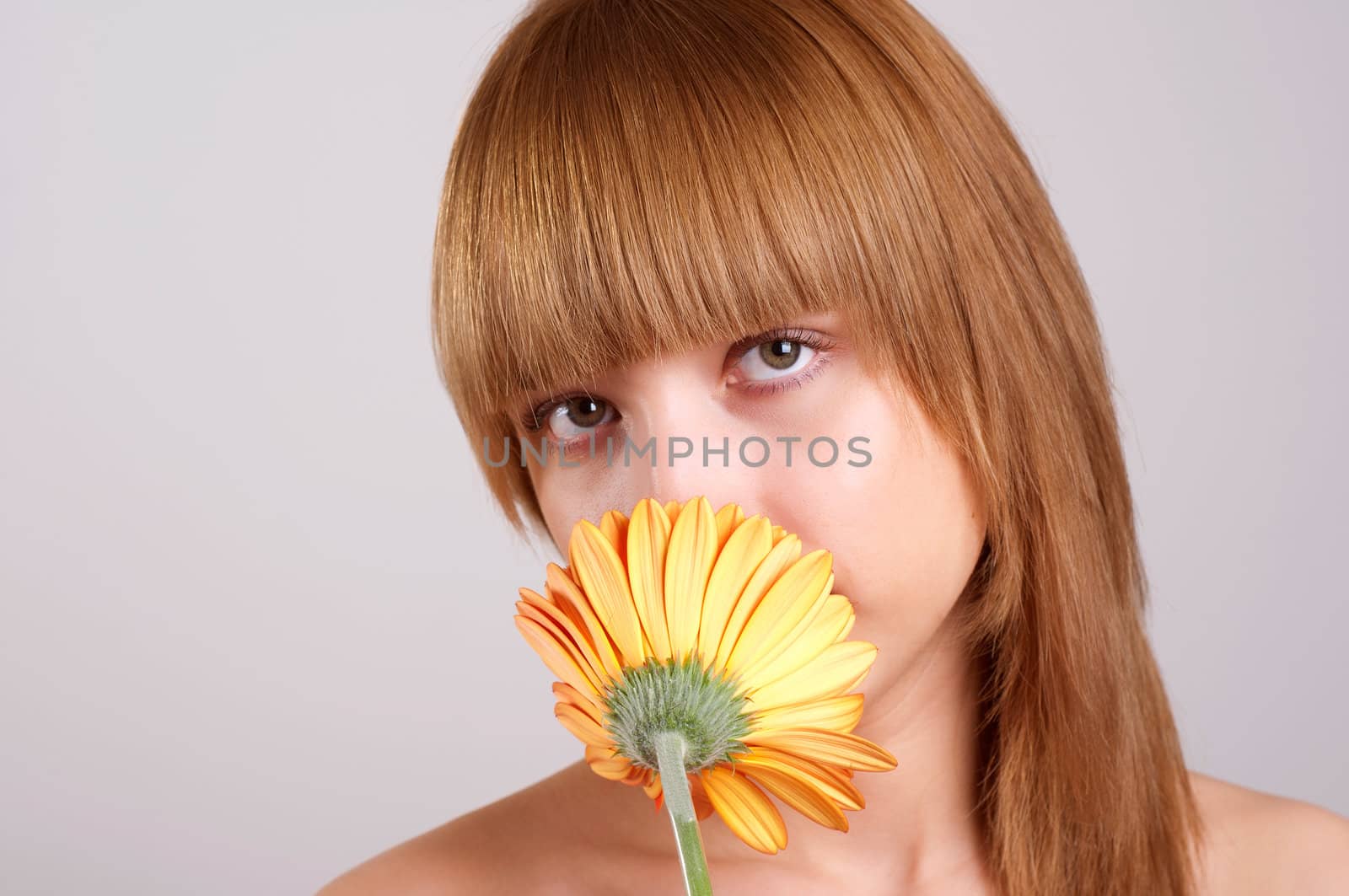 portrait of a beautiful natural young woman