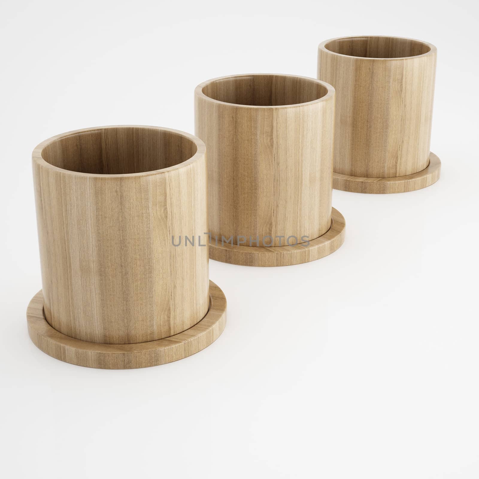 Wood cup of 3d rendering design by sayhmog