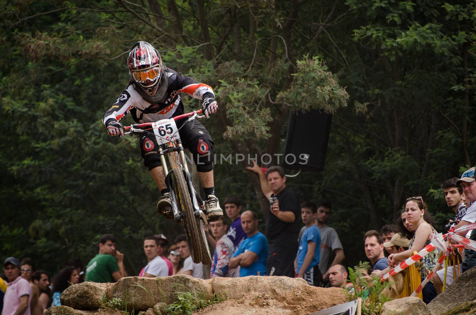 VIANA DO CASTELO, PORTUGAL - MAY 13: Bruno Fernandes during the 4th Stage of the Taca de Portugal Downhill Vodafone on may 13, 2012 in Viana do Castelo, Portugal.